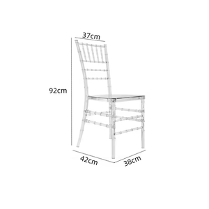 Kursi Makan Komersial Akrilik Transparan Plastik PC Modern untuk Pesta Pernikahan, Aula Perjamuan, dan Ruang Makan - Product Image 2