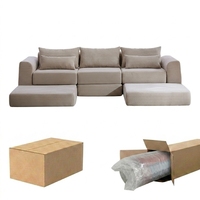 Canapé modulaire sectionnel moderne en stock aux États-Unis, prêt à être expédié, canapé à compression sous vide pour salon