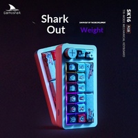 DarmoShark SK16 16 Key QMK Hot Swappable Triple Mode RGB Volume Knob PBT Keycaps for PC Gaming Office Laptop Streaming