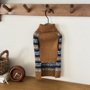 Suéteres de Punto para Mascotas con Diseño Argyle Retro Premium, Venta al Por Mayor de Fábrica, Suéteres Cálidos de Invierno para Perros de Raza Pequeña, Distribuidor Global - Product Image 5