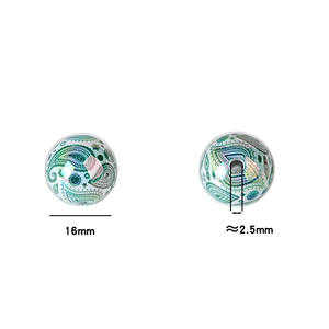 16mm Acrylic Paisley Walnut Flower Straight-Hole Mixed <b>Color</b> Fashionable DIY Handmade <b>Beading</b> Pen Mobile Phone Chain Accessory - Product Image 2