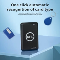 Lector de tarjetas inteligentes NFC, copiadora/duplicadora RFID, 125KHz, 13,56 MHz, programador USB, llaveros, tarjeta de identificación IC EM UID EM4305 T5577 Tag