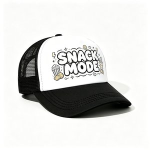 หมวกแก๊ปทรง Trucker 6 แผง พิมพ์ลายกราฟิก Snack Mode พร้อมสโลแกนการ์ตูนสุดสนุก ด้านหลังเป็นตาข่าย ปรับขนาดได้ เหมาะสำหรับทุกเพศ สวมใส่ได้ทุกวัน สไตล์ลำลอง - Product Image 2