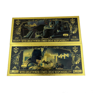 Bat-man américain, un million de dollars us, accessoire de film, billet de banque <span class=keywords><strong>en</strong></span> feuille d'<span class=keywords><strong>or</strong></span> - Product Image 3