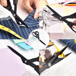 กรรไกรตัดผ้ามืออาชีพ สแตนเลส 21 ซม. สีดำ รูปตัววี สำหรับตัดผ้าและเย็บผ้า - Product Image 4