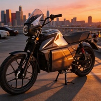 Moto électrique E51 70cc, moteur central 72V 5KW, vitesse de pointe 70KM/H, E-Moto de ville avec batterie LFP