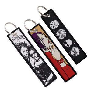 LLavero de Anime japonés <span class=keywords><strong>NANA</strong></span> para motocicletas y coches, llaveros bordados de <span class=keywords><strong>Manga</strong></span>, etiqueta para llave, joyería de moda, accesorios para llavero - Product Image 1