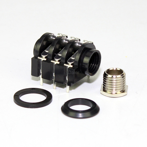 Prise audio <span class=keywords><strong>femelle</strong></span> 4 broches 1/4 pouce 6,35 mm Montage sur circuit imprimé Prise stéréo - Product Image 2
