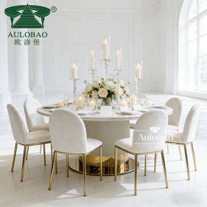 Lujosas mesas de boda con marco de acero inoxidable MDF para novia y novio - Product Image 4