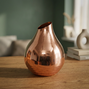 <b>Copper</b> Plated Iron <b>Vase</b> - Product Image 3