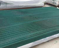 PVC-gecoate groene gelaste gaashekwerkpanelen - anti-klim 358 beveiligingshekwerk
