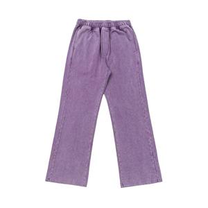 ผู้ผลิตกางเกงขายาวทรงหลวมผ้าเฟรนช์เทอร์รี่หนา 500 กรัม แบบย้อมสีเอซิด เอวยางยืด ระบายอากาศได้ดี สไตล์สตรีท สำหรับผู้ชาย รับผลิตตามแบบ - Product Image 2