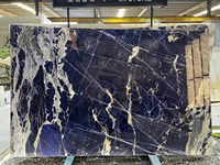 Top luxe pierre bleu Sodalite Quartzite dalles Rare Lapis bleu carreaux de granit pour intérieur marbre sol mur comptoir vanité