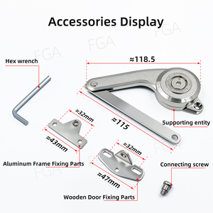 Cerniera per Porta a Chiusura Automatica con Braccio a Molla a Gas in Lega <span class=keywords><strong>di</strong></span> Zinco dal Design Moderno, Supporto Idraulico per Coperchi e Armadietti per Cucina e Bagno - Product Image 2