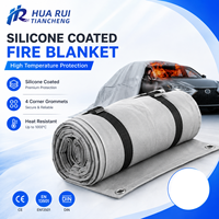 Couverture anti-feu haute température pour voiture en fibre de verre enduite de silicone pour la suppression des dérives thermiques des véhicules électriques, la sécurité au stationnement et la sécurité des flottes