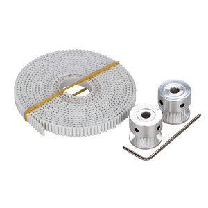 Kit de poleas de correa síncrona 3DSWAY 2GT, correa de alambre con núcleo de acero de 20 dientes con llave para accesorios de impresora 3D - Product Image 2