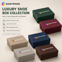 Boîte à chaussures de luxe personnalisée, emballage rigide en deux parties pour chaussures, carton mat, impression de logo, cadeau et artisanat