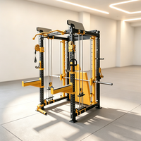 Machine Smith 3-en-1 avec rack de musculation et crossover à câbles – Équipement de fitness multifonctionnel pour la maison et l'usage commercial