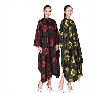 Cape de coiffure florale 160*140mm pour adultes, motif rose, pour salon de coiffure et barbier - Product Image 1