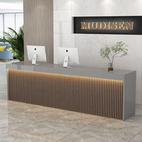 Grille de Sécurité pour Entreprise, Comptoir d'Accueil, Réception, Salon de Beauté, Comptoir de Bar Luxe Léger, Magasin de Vêtements, Comptoir de Caisse Peint