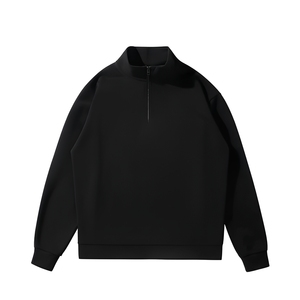 Sudadera de invierno para hombre con cremallera de un cuarto, de peso pesado, lavado vintage, 100% algodón, oversize, bordada, estilo streetwear, marca privada, 2 piezas - Product Image 1