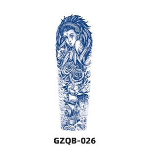 ลายสักชั่วคราวสำหรับผู้ชาย แบบแขนและปลอกแขน สั่งทำได้ตามต้องการ ลายสักติดผิวบนกระดาษ ปลอดสารพิษ มีสีขาวให้เลือก - Product Image 6