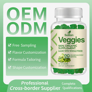 Solilan OEM ODM <span class=keywords><strong>Halal</strong></span> Vegano Orgánico, Mezcla de Extractos de Alimentos Integrales, 25 Frutas y 20 Verduras, Gomitas Superalimentos Verdes para el Apoyo Inmunológico de Adultos - Product Image 2