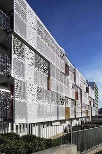 Panneau de mur-rideau en aluminium perforé contemporain, anodisé, anti-corrosion, revêtement extérieur de bâtiment - Product Image 6
