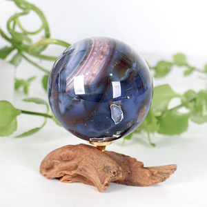 High Quality Wholesale Flower Agate <b>Ball</b> Spirit <b>Crystal</b> Blue Sakura Sphere Polished for Home Decoration and Healing - Product Image 5