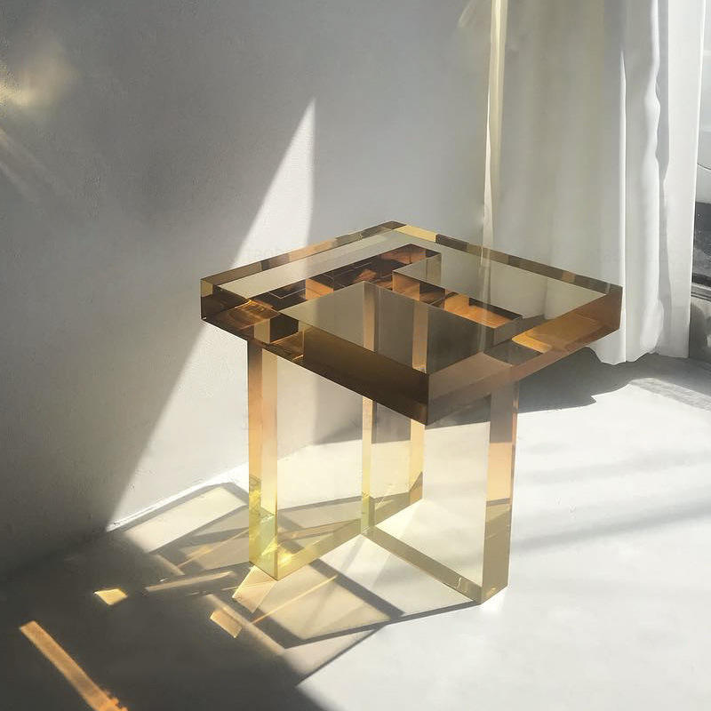 Nordic Golden Modern Living Room - Creative Acrylic Table