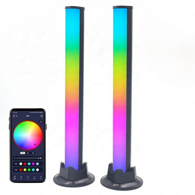 Hot Packs Gaming Setup Entertainment Game Room Decor Car Atmosphere Smart RGB Sensor Flow Light Bar with App Control