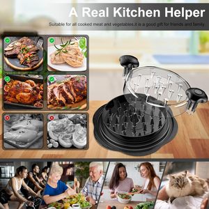 Grande déchiqueteuse manuelle en plastique antidérapante pour la cuisine déchiqueteuse de viande cuite de poulet <span class=keywords><strong>Brest</strong></span> Grande déchiqueteuse de poulet Outil à torsion - Product Image 4