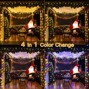 Guirlande lumineuse LED solaire flexible et colorée VANTUR 50M IP65 Ra80 2700K pour Noël, les fêtes, l'extérieur, le paysage et les magasins - Product Image 4
