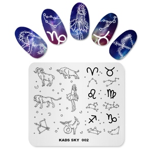 Placas de Estampado de Uñas de Acero Inoxidable con Temática Celestial, Plantillas Suaves para Diseño de Manicura en Salón - Product Image 2