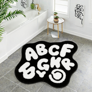 Tùy Chỉnh Tpr Chống Trượt Trở Lại Cao Tufted Siêu Thấm Phòng Tắm Mat Hình Học Sợi Nhỏ Khu Vực Thảm - Product Image 2