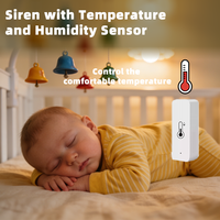 Smartlife Wifi Smart Temperature Humidity Sensor Battery Alexa Google Assistant Compatible Flip for Remote Monitoring