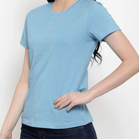 T-shirts pour femmes, nouveau design, personnalisez votre propre logo, col rond, couleur unie, 100% coton, vêtements décontractés, écologiques, respirants