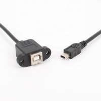 Mini USB 30cm 5-poliger Stecker Verlängerung kabel PVC-Mantel Reine Kupfers ch rauben für Kamera Computer Panel Mount Braid
