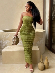 Shop Online Green Olive Dress 1k+ | Alibaba.com