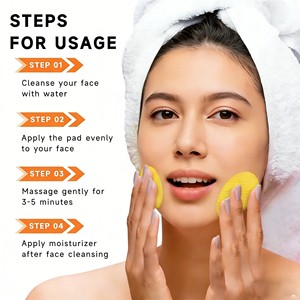 Limpiador de Cúrcuma Marca Blanca, Almohadilla Limpiadora con Ácido Kójico, Exfoliante Facial, Limpieza <span class=keywords><strong>Profunda</strong></span> para Piel Grasa y Manchas Oscuras - Product Image 6