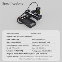 Graveur laser 0,5W à diode, machine de marquage laser sur plastique haute vitesse, de niveau débutant, facile à utiliser, portable, avec application mobile