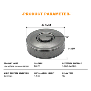 DC12V 24GHz Mini sensore di occupazione soffitto a infrarossi a bassa pressione sensore di movimento e posizione presenza umana - Product Image 2