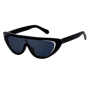 Nuevas gafas de sol de moda con forma de ojo de gato para mujer, montura negra, lentes de PC, protección UV400, gafas deportivas para exteriores - Product Image 1