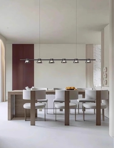 Table à manger ronde en verre minimaliste italienne moderne avec installation facile au plafond forme carrée pour salon ou bar - Product Image 3