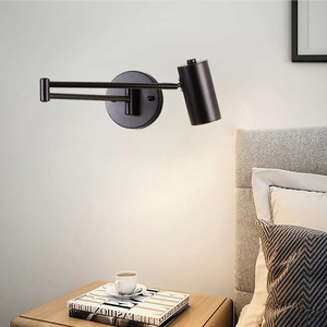 Lampe murale <span class=keywords><strong>LED</strong></span> pliable <span class=keywords><strong>de</strong></span> style nordique, support en métal noir doré, projecteur créatif à double bascule réglable pour chambre à coucher, <span class=keywords><strong>salle</strong></span> <span class=keywords><strong>de</strong></span> <span class=keywords><strong>bain</strong></span> - Product Image 6
