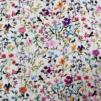 Tissu Popeline de Coton en Gros, Impression Numérique Personnalisée, 100% Coton Peigné 80s, Tissu Imprimé Floral pour Vêtements et Textiles