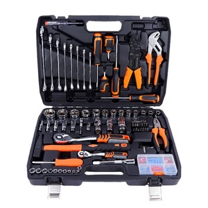99 Plus 15PC Auto Repair Tool Set 114 Pieces Crv Steel <b>Socket</b> Wrench <b>Ratchet</b> Pliers Screwdriver Kit For Mechanical Household Use - Product Image 1