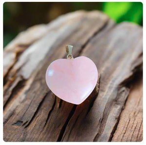 Colgante de Cuarzo Rosa en Forma de Corazón – Collar de Cristal Natural del Amor para Sanación Emocional, Autoestima y Positividad (Unisex) - Product Image 2