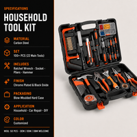 Jeu d'outils à cliquet {N} pièces en acier au carbone robuste pour la réparation automobile et domestique, personnalisable OEM
