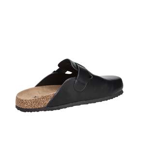 Zoccoli Sabot da Donna in Pelle Nera con Chiusura a Fibbia, Calzature Comode - Product Image 5